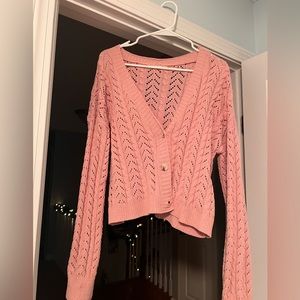 Women’s Pink Button Sweater